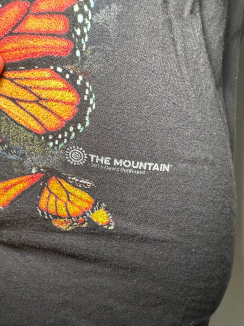The Mountain 2015 Monarch Butterflies Black Short Sleeve Tee Shirt - Picture 4 of 11